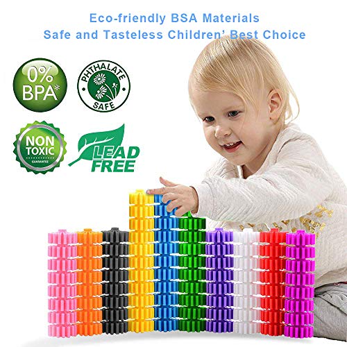 Gears Interlocking Building Set, 80 Pcs Gears Building Set, 10 Color Building Blocks Puzzles Educational Learning Toys Interlocking Solid Gear Set Preschool Gifts for Boys Girls Safe Kids Material