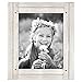 Americanflat 8x10 Picture Frame with Polished, Crystal Clear Glass - Hampton Collection - Distressed Wood Picture Frames for Tabletop and Wall Display - Aspen White