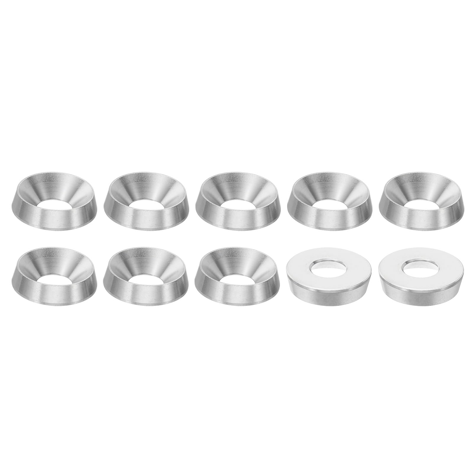 PATIKIL M8 Finish Countersunk Washer, 10pcs 20mm Dia. 5mm Tall Solid 304 Stainless Steel CNC Finish Cup Washer Screw Head Gasket for Industrial Construction — image 1