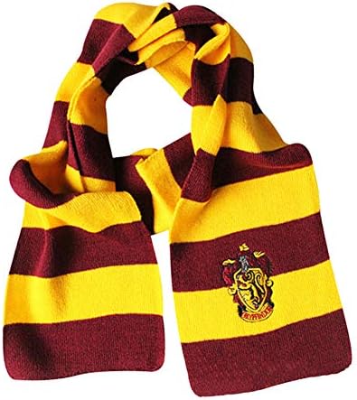 BATHRINS Scarf Cosplay Harry Potter,Scarves GRYFFUNDOR Hufflepuff Slytherin - Ultra Soft Knitted Cotton Neckerchief Long for Women Men Kids