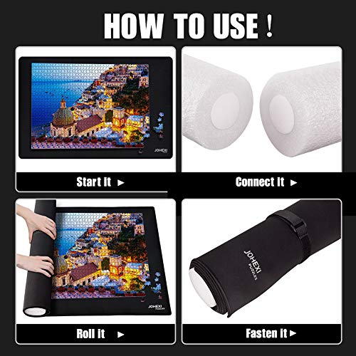 JOHEXI Portable Jigsaw Puzzle Mat Roll Up,2 Jigsaw Puzzle Saver Mat