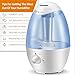Ultrasonic Cool Mist Humidifier - Best Air Humidifiers for Bedroom / Living Room / Baby with Night Light - Whole House Solution - Large 3L Water Tank - Auto Shut Off & Filter-Free - Gift Box, GENIANI
