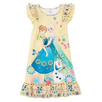 Amazon.com: Disney Frozen Fever Anna Elsa Nightgown (2 ...