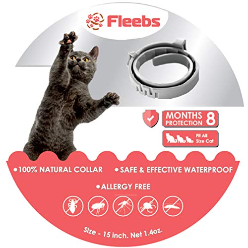 Fleebs Cat Flea for Cats | Cat Collar | Cat Flea Collars | Flea Tick Prevention | Cat Flea Treatment | Flea Protection | Pet Flea Collars | Fleas Ticks for Flea Control Cats