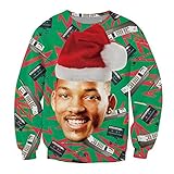 KSJK Unisex Funny Print Ugly Christmas Sweater Jumper
