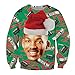 KSJK Unisex Funny Print Ugly Christmas Sweater Jumper