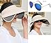 Flyou Sun Hats Unisex Summer Hat Outdoor UV Protection Wide Large Brim Cap Beach Visor Empty Top Caps Foldable (Beige)