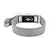 Fitbit Charge 2 Band, ALNBO Milanese Mesh Loop Stainless Steel Replacement Bracelet Strap with Strong Magnet Lock, Silver