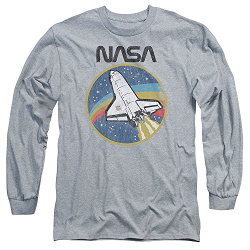 NASA Shuttle Unisex Adult Long-Sleeve T Shirt for Men and Women