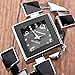 Top Plaza Womens Casual Elegant Silver Tone Rhombus Face Bangle Cuff Bracelet Dress Quartz Watch