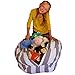 Stuffed Animal Storage Bean Bag Chair - Premium Canvas - Clean up the Room and Put Those Critters to Work for You! - By Creative QT