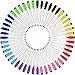 Boao 48 Pieces Magnetic Dry Erase Markers with Erasers Cap Whiteboard Markers for School Office Home use (8 Colors with Black Eraser)