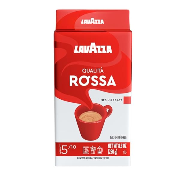 LAVAZZA QUALITÀ ROSSA GROUND COFFEE, MEDIUM ROAST, ARABICA...