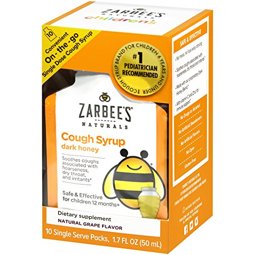 Zarbee's Naturals Children's Cough Syrup with Dark Honey, Natural Grape