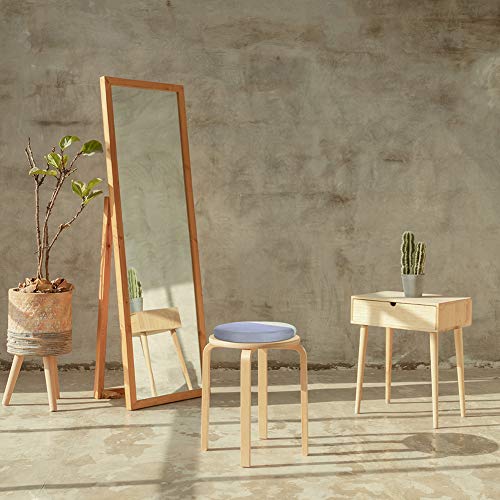 JoyBox-Round-Seat-Cushion-for-Office-Chair-Lower-Back-Pain-Tailbone-Coccyx-Sciatica-Relief-Pure-Memory-Foam-for-Relaxing-Yoga-Meditation-Home-Car-Use-Gray-Green-33-33-4-cm