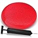 NDN LINE Inflated Air Stability Wobble Cushion/Exercise Fitness Core Balance Disc (35cm/14in Diameter) (Red)