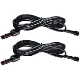 JXOFROAD 2Pcs 60in Extension Cable,3-Core Round Joint Extension Length Wire, IP65 Extension Lead Cord for LED Dream Color Wheel Light Rock &amp; Magnet Light
