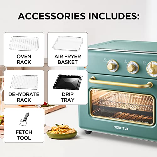 Neretva Air Fryer Toaster Oven Large 21 QT, 5 In 1 Countertop Oven, Fit