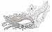 Masquerade Mask Shiny Metal Rhinestone Venetian Pretty Party Evening Prom Mask(White)