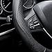 Elantrip Leather Steering Wheel Cover 14 1/2 inch to 15 inch Universal Anti Slip Odorless Cool for Car Truck SUV Jeep Black