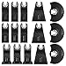 Powerextra 15Pcs Metal Wood Oscillating Multitool Quick Release Saw Blades