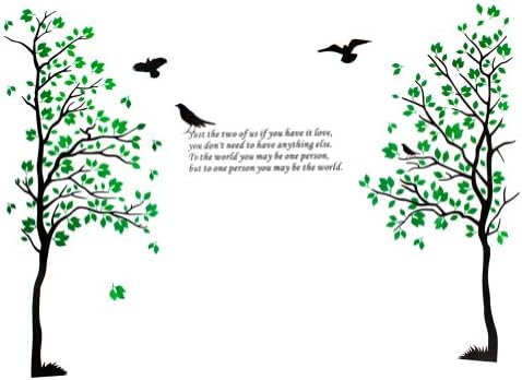 Ensure Life 70*50CM Spring Tree&amp;Bird Wall Art Sticker Decor Decal Sticker-Green