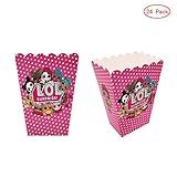 WEIERDING 24 Pcs LOL Party Popcorn Boxes LOL Party Supplies Favors Candy Container for Birthday Theater Themed Parties Movie Nights Carnivals
