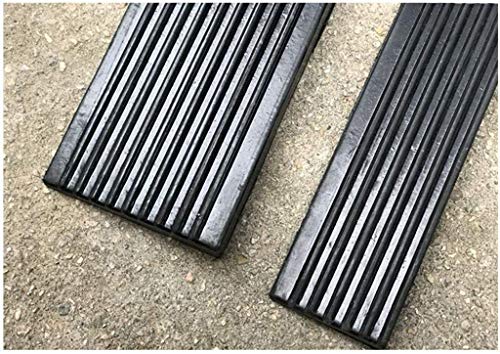 Step Slow Down Ramp Threshold Portable Uphill Ramp, Car Motorcycle Truck Children's Bicycle Wheelchair Baby Carriage Mat, Noise Reduction Pad Kerb Ramps Vehicle Ramp (39.37 x 1.89 x 0.59 Inches, Blac