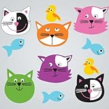 GelGems Cute Cats Large Bag Gel Clings