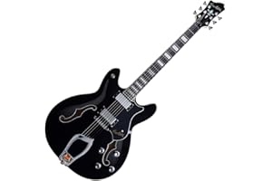 Hagstrom Viking Semi-Hollow Electric Guitar - Black Gloss