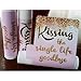 12 Bridal Shower Lip Balms - Bachelorette Party Favors - Kissing the Single Life Goodbye - Gold Glitter Bridal Shower (Clear Tube Cherry)
