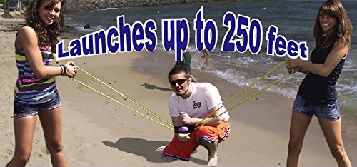 Water Sports 3-Person Water Balloon Launcher Sling Shot Kit (Color May Vary), Deluxe