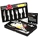 Deluxe Cheese Knife set + Cheese Grater - 6 Cheese knives - Cheese spreader - Stainless Steel Cheese Knives Collection - Cutlety Set
