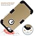 BENTOBEN iPhone SE Case iPhone 5 Case 5S Case 3 in 1 Shockproof Case for iPhone SE 5S 5 Gold/Black