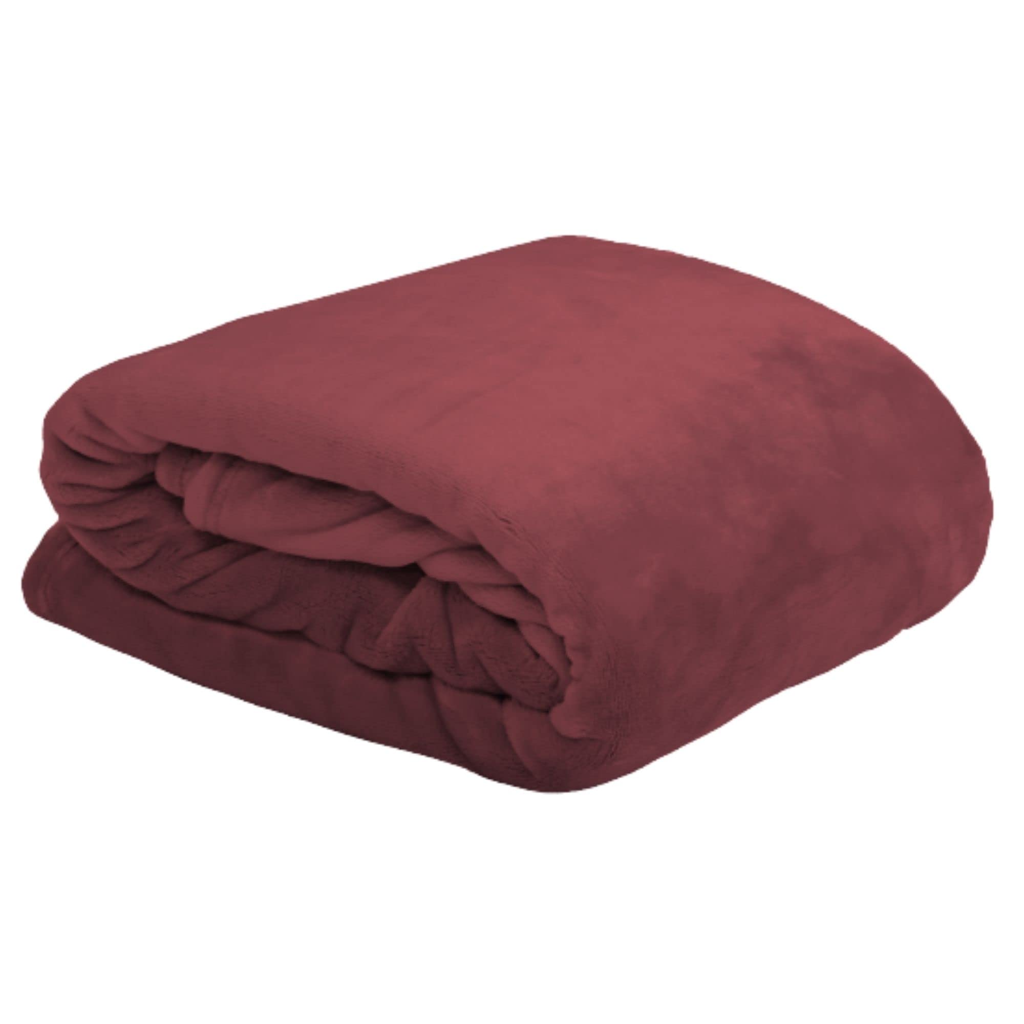 Lovely Casa - Cuddly blanket - size 130 x 160 cm - 100% polyester - colour Marsala - model cuddly toy - blanket - fleece blanket - soft, warm, cosy for sofa