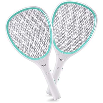 Faicuk 2-Pack Handheld Bug Zapper Racket Electric Fly Swatter Mosquito Killer