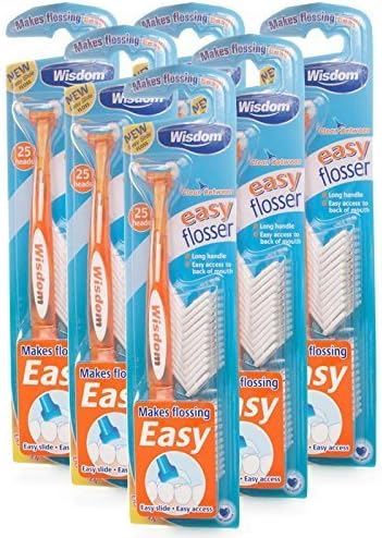 Wisdom Easy Floss Daily Flosser 6 Packs Dental Care