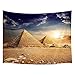 JAWO Egypt Travel Tapestry Wall Hanging, Egyptian Pyramids History in Desert and Flying Eagle Bird Nature Sunshine, Home Decor Tapestries Wall Blanket for Living Room Bedroom Dorm 60X40 Inches