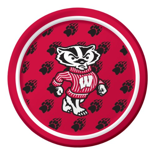 Wisconsin Badgers Dessert Paper Plates, 8-Count