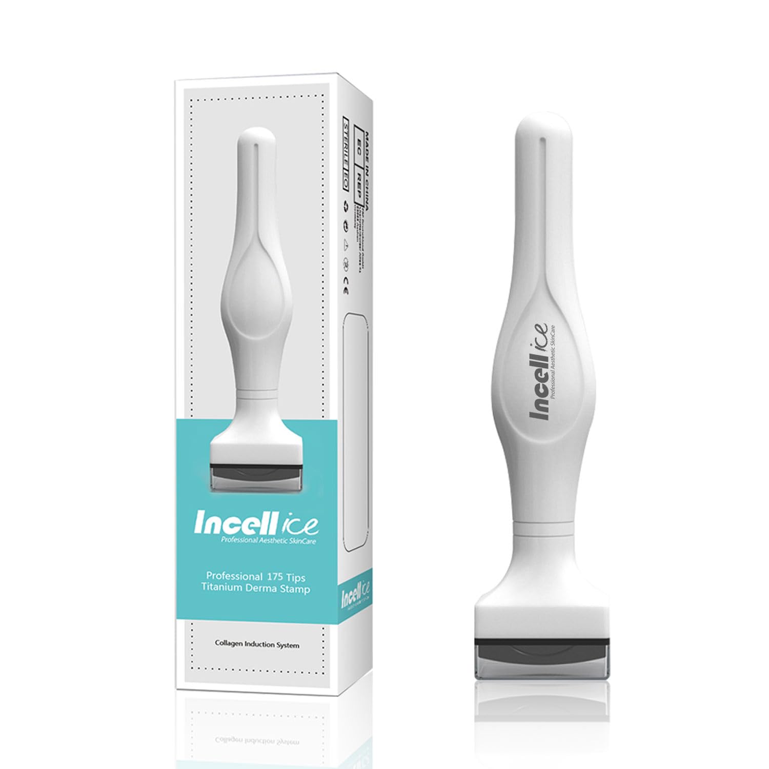 Derma Stamp, Dermastamp for Hair and Beard Growth, Microneedling Stamp for Face Scalp, 1.5mm 175 Titanium Micro Needle Stamp, Alternative for Derma Roller Microneedling Pen