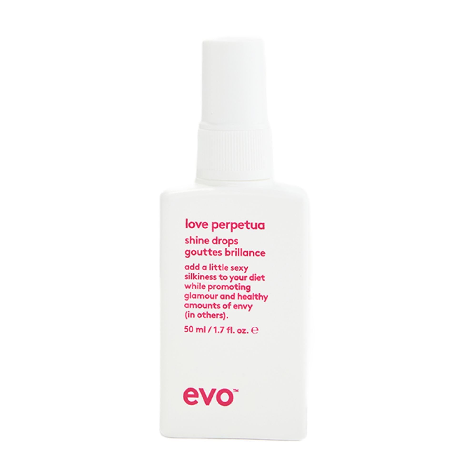 Evo Love Perpetua Shine Drops, Hair Smoothing Formula for All Hair Types - Reduces Frizz & Adds Shine - 50 mL