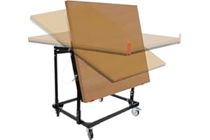 O'SKOOL Panel Handler Cart and Shop Stand, Tilting Panel Carts with Rubber Swivel Casters