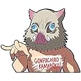 Amazon.com: EARLFAMILY 5.1'' Inosuke Car Stickers Demon Slayer Anime ...