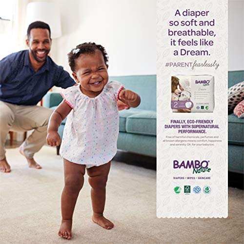 Bambo Nature Premium Eco-Friendly Baby Diapers (SIZES 1 TO 6 AVAILABLE), Size 2, 192 Count