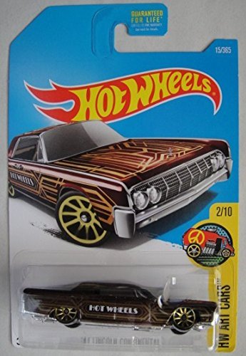 HOT WHEELS ART CARS 2/10, BRONW '64 LINCOLN CONTINENTAL 15/365 10 SPOKE