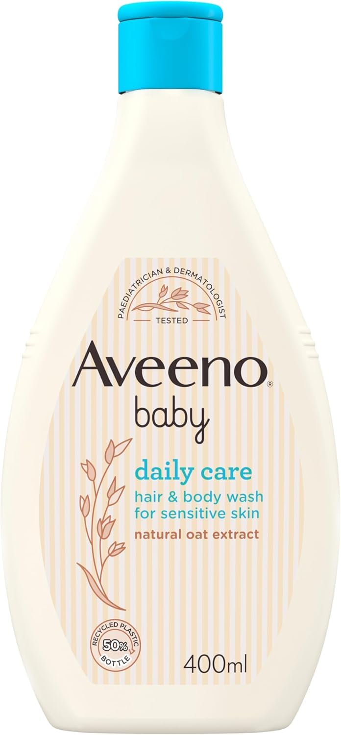 Aveeno Baby Daily Care Hair and Body Wash, 400 ml, Tear-Free with Colloidal Oatmeal