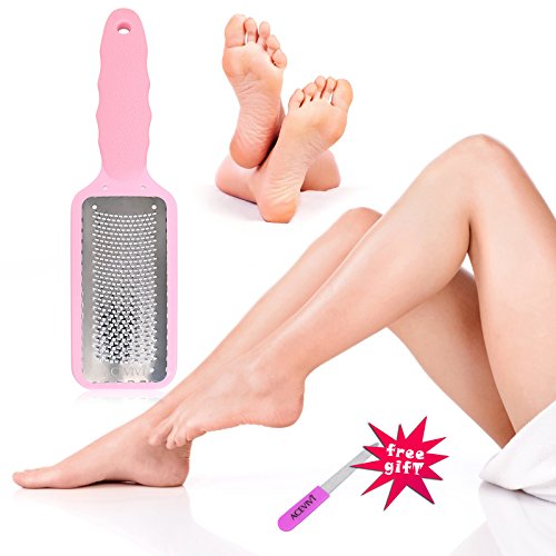 ACEVIVI Colossal Pedicure Foot Rasp Foot File and Callus Remover + Pedicure Nail File Gift, Pink