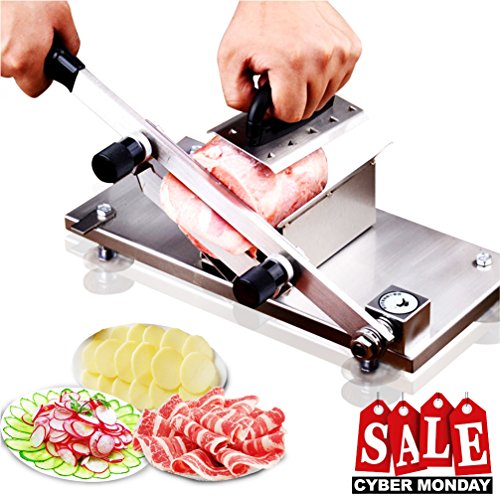 Manual Frozen Meat Slicer Stainless Cutting Beef Mutton Vegetable Sheet