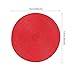 Homcomoda Round Placemats,Red Christmas Round Placemats for Dining Table Set of 6-13.4”(Red)