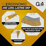 G4GADGET Brass Wire Brush Yellow Handle Long General Purpose Rust Removal view 3